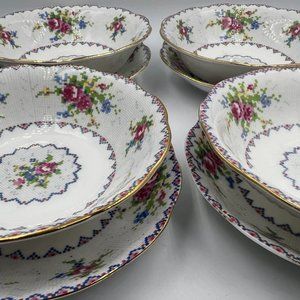 Vintage Royal Albert "Petite Point China" Bone China Set of Four 5.25 inch Bowl